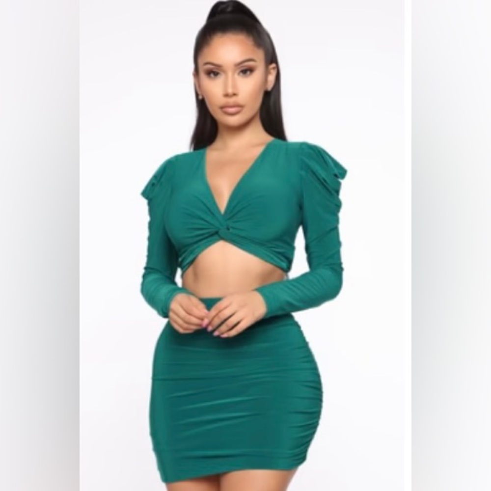 Fashion Nova Two Piece Skirt Set
